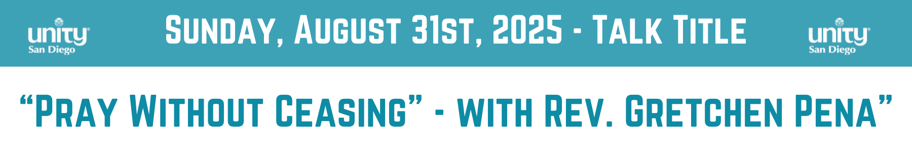 August 31 Talk Title
