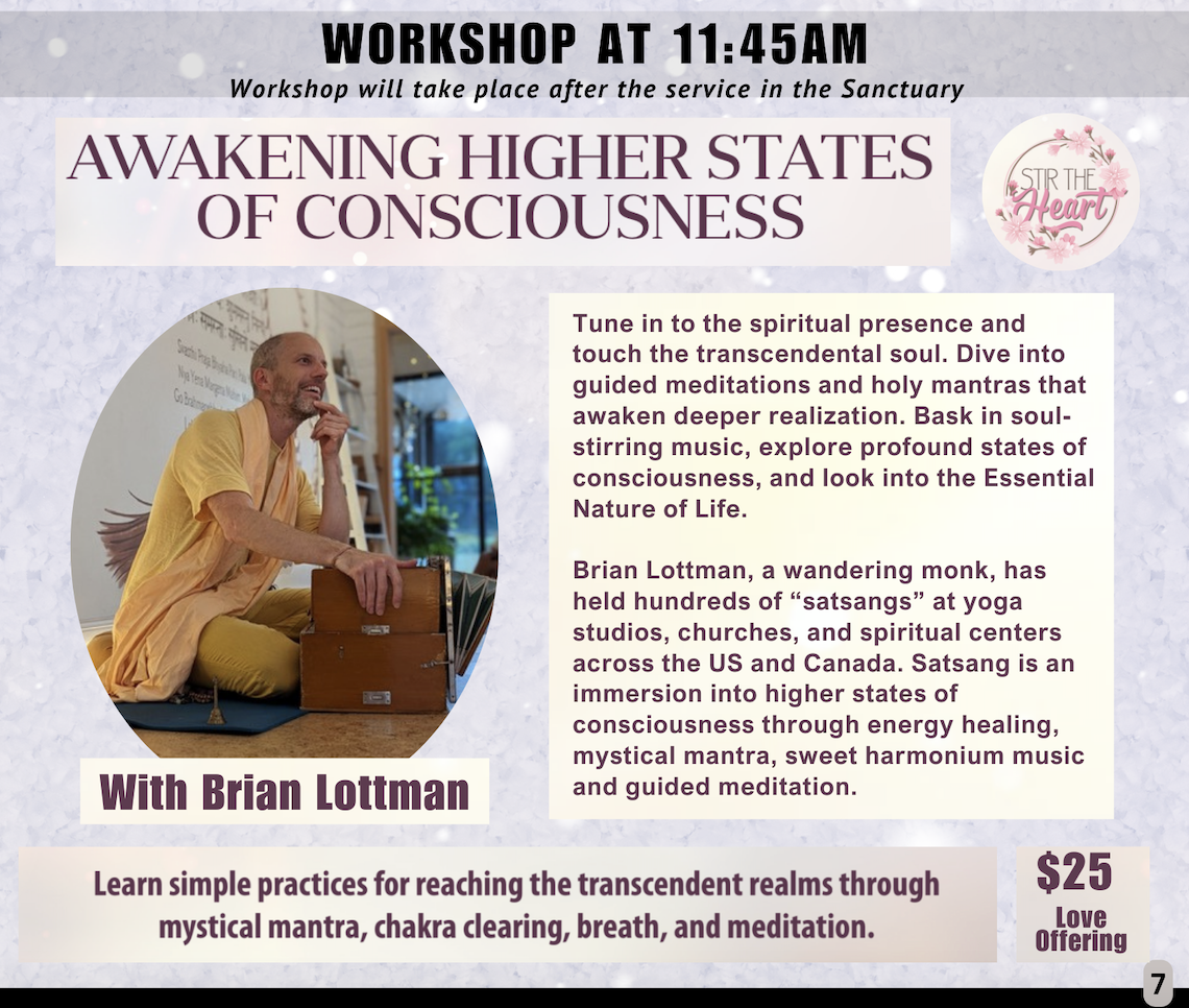 Workshop: Awakening Higher States Of Consciousness Workshop