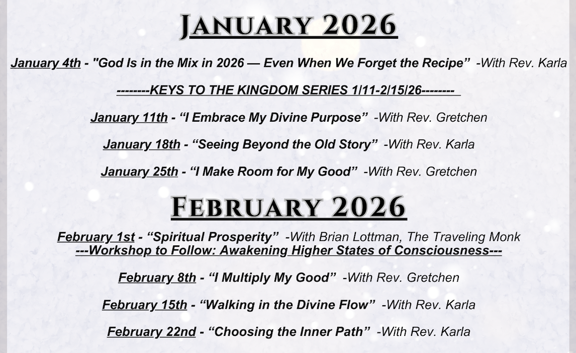 January February 2026 Sunday Talk Titles